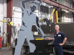 Iron Worker Statue